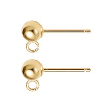 BALL EARRING WITH RING - 9mm(L)
